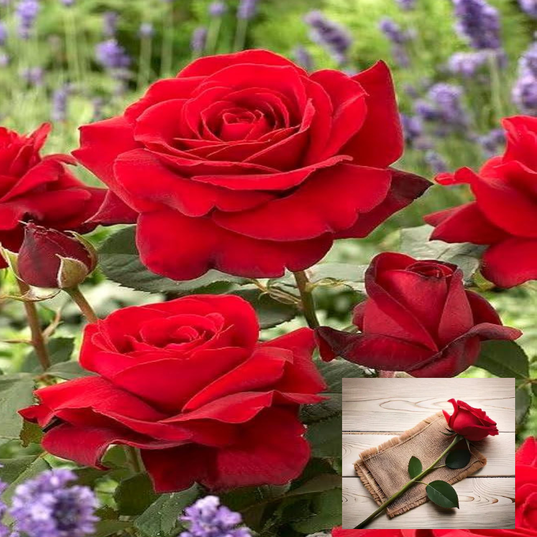 Red King Of Rose Fragrant Flower Live Plants & Tree(1-2 Feet Size)